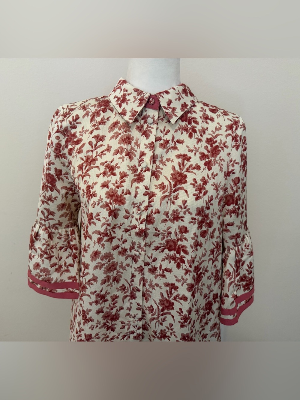 Tuckernuck Pomegranate Bloom Rowe Dress Size Medium Feminine Preppy Autumn - Picture 4 of 11